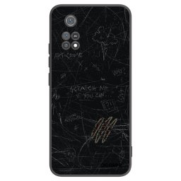 Fekete szilikon tok az alábbi mobiltelefonokra Xiaomi Poco M4 Pro - SCRATCH