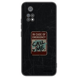 Fekete szilikon tok az alábbi mobiltelefonokra Xiaomi Poco M4 Pro - EMERGENCY