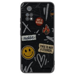 Fekete szilikon tok az alábbi mobiltelefonokra Xiaomi Poco M4 Pro - STICKERS x TAGS