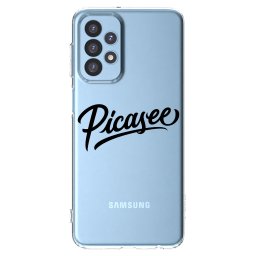 Átlátszó szilikon tok az alábbi mobiltelefonokra Samsung Galaxy A23 A235F 4G - Picasee - old logo - black
