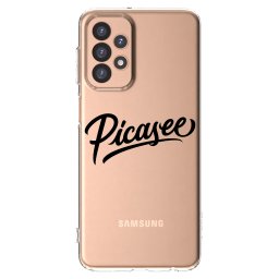 Átlátszó szilikon tok az alábbi mobiltelefonokra Samsung Galaxy A23 A236B 5G - Picasee - old logo - black