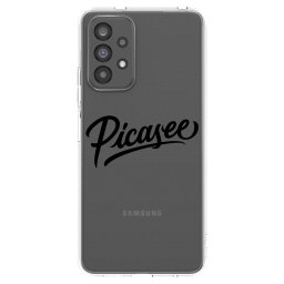 Átlátszó szilikon tok az alábbi mobiltelefonokra Samsung Galaxy A73 5G - Picasee - old logo - black