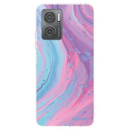 Átlátszó szilikon tok az alábbi mobiltelefonokra Xiaomi Redmi 10 5G - Pink liquid