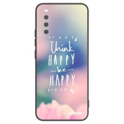 Fekete szilikon tok az alábbi mobiltelefonokra Sony Xperia 10 III - Think happy be happy