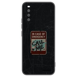 Fekete szilikon tok az alábbi mobiltelefonokra Sony Xperia 10 III - EMERGENCY