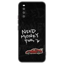 Fekete szilikon tok az alábbi mobiltelefonokra Sony Xperia 10 III - Track Mode