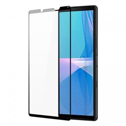 3x 3D üvegfólia kerettel az alábbi mobiltelefonokra Sony Xperia 10 III - fekete - 2+1 ingyen