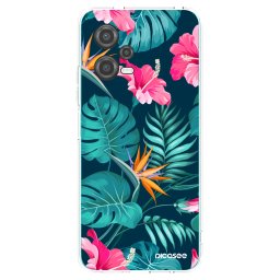 Átlátszó szilikon tok az alábbi mobiltelefonokra Xiaomi Poco X5 - Pink Monstera