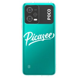 Átlátszó szilikon tok az alábbi mobiltelefonokra Xiaomi Poco X5 - Picasee - old logo - white