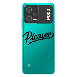 Átlátszó szilikon tok az alábbi mobiltelefonokra Xiaomi Poco X5 - Picasee - old logo - black