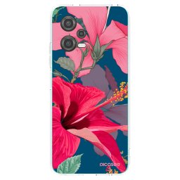 Átlátszó szilikon tok az alábbi mobiltelefonokra Xiaomi Poco X5 - Hibiscus