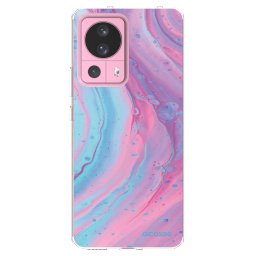 Átlátszó szilikon tok az alábbi mobiltelefonokra Xiaomi 13 Lite - Pink liquid