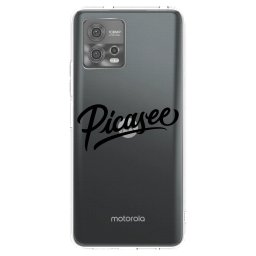 Átlátszó szilikon tok az alábbi mobiltelefonokra Motorola Moto G72 - Picasee - old logo - black