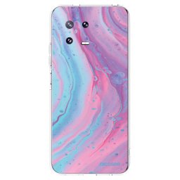 Átlátszó szilikon tok az alábbi mobiltelefonokra Xiaomi 13 Pro - Pink liquid