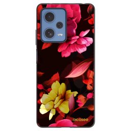 Fekete szilikon tok az alábbi mobiltelefonokra Xiaomi Redmi Note 12 Pro 5G - Dark Peonny