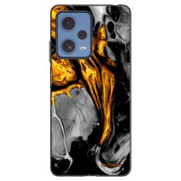 Fekete szilikon tok az alábbi mobiltelefonokra Xiaomi Redmi Note 12 Pro 5G - Black Gold