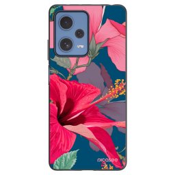 Fekete szilikon tok az alábbi mobiltelefonokra Xiaomi Redmi Note 12 Pro 5G - Hibiscus