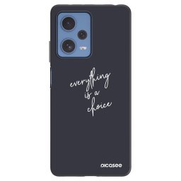 Fekete szilikon tok az alábbi mobiltelefonokra Xiaomi Redmi Note 12 Pro 5G - Everything is a choice