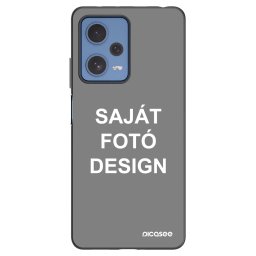 Fekete szilikon tok az alábbi mobiltelefonokra Xiaomi Redmi Note 12 Pro 5G - Saját fotó/motívum