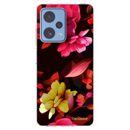 Átlátszó szilikon tok az alábbi mobiltelefonokra Xiaomi Redmi Note 12 Pro 5G - Dark Peonny