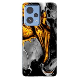 Átlátszó szilikon tok az alábbi mobiltelefonokra Xiaomi Redmi Note 12 Pro 5G - Black Gold