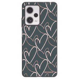 Fekete szilikon tok az alábbi mobiltelefonokra Xiaomi Redmi Note 12 Pro+ 5G - Lots of love