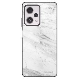 Fekete szilikon tok az alábbi mobiltelefonokra Xiaomi Redmi Note 12 Pro+ 5G - White marble