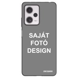 Fekete szilikon tok az alábbi mobiltelefonokra Xiaomi Redmi Note 12 Pro+ 5G - Saját fotó/motívum
