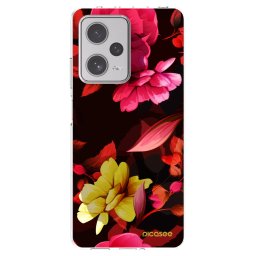 Átlátszó szilikon tok az alábbi mobiltelefonokra Xiaomi Redmi Note 12 Pro+ 5G - Dark Peonny
