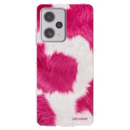 Átlátszó szilikon tok az alábbi mobiltelefonokra Xiaomi Redmi Note 12 Pro+ 5G - Pink Moo