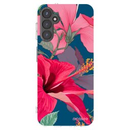 Átlátszó szilikon tok az alábbi mobiltelefonokra Samsung Galaxy A14 4G A145R - Hibiscus