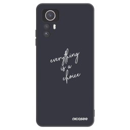 Fekete szilikon tok az alábbi mobiltelefonokra Xiaomi Redmi Note 12S - Everything is a choice