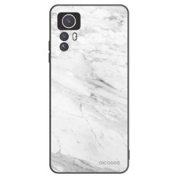 Fekete szilikon tok az alábbi mobiltelefonokra Xiaomi Redmi Note 12S - White marble