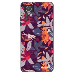 Fekete szilikon tok az alábbi mobiltelefonokra Xiaomi Redmi Note 12S - Purple Leaf