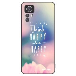 Fekete szilikon tok az alábbi mobiltelefonokra Xiaomi Redmi Note 12S - Think happy be happy