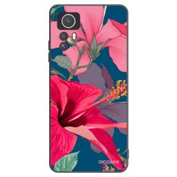 Fekete szilikon tok az alábbi mobiltelefonokra Xiaomi Redmi Note 12S - Hibiscus