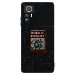 Fekete szilikon tok az alábbi mobiltelefonokra Xiaomi Redmi Note 12S - EMERGENCY
