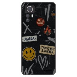Fekete szilikon tok az alábbi mobiltelefonokra Xiaomi Redmi Note 12S - STICKERS x TAGS