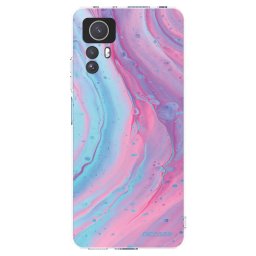 Átlátszó szilikon tok az alábbi mobiltelefonokra Xiaomi Redmi Note 12S - Pink liquid