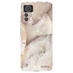 Átlátszó szilikon tok az alábbi mobiltelefonokra Xiaomi Redmi Note 12S - Cream marble