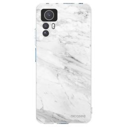 Átlátszó szilikon tok az alábbi mobiltelefonokra Xiaomi Redmi Note 12S - White marble