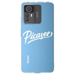 Átlátszó szilikon tok az alábbi mobiltelefonokra Xiaomi Redmi Note 12S - Picasee - old logo - white