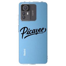 Átlátszó szilikon tok az alábbi mobiltelefonokra Xiaomi Redmi Note 12S - Picasee - old logo - black