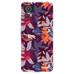 Átlátszó szilikon tok az alábbi mobiltelefonokra Xiaomi Redmi Note 12S - Purple Leaf