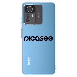 Átlátszó szilikon tok az alábbi mobiltelefonokra Xiaomi Redmi Note 12S - Picasee - new logo - black