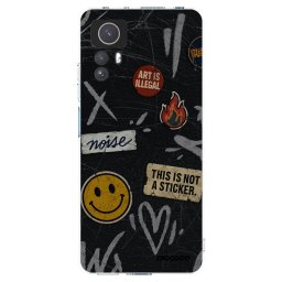 Átlátszó szilikon tok az alábbi mobiltelefonokra Xiaomi Redmi Note 12S - STICKERS x TAGS