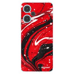 Átlátszó szilikon tok az alábbi mobiltelefonokra Xiaomi Poco F5 - Red black