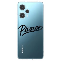 Átlátszó szilikon tok az alábbi mobiltelefonokra Xiaomi Poco F5 - Picasee - old logo - black
