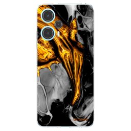 Átlátszó szilikon tok az alábbi mobiltelefonokra Xiaomi Poco F5 - Black Gold