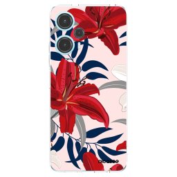 Átlátszó szilikon tok az alábbi mobiltelefonokra Xiaomi Poco F5 - Red Lily